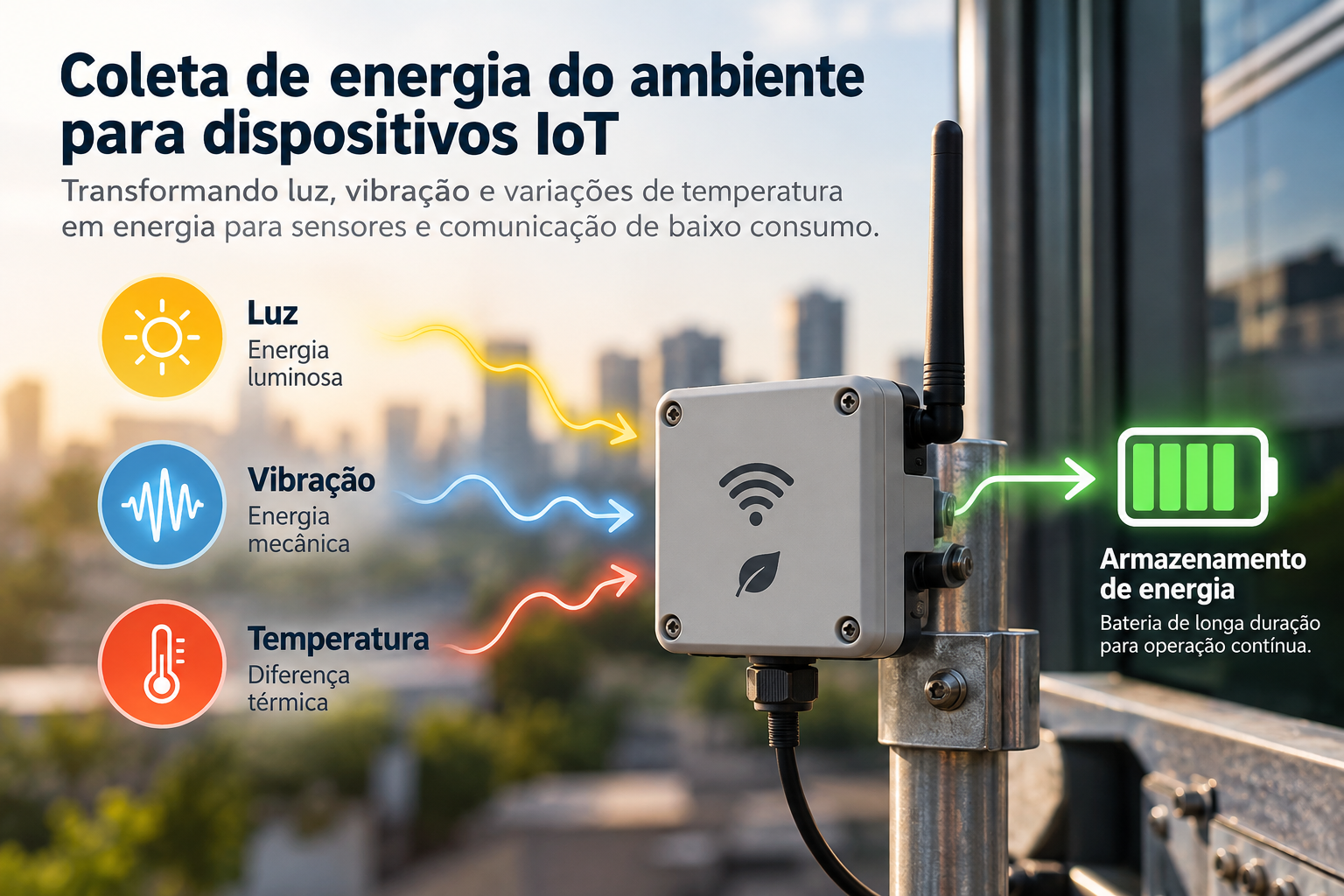 Captação de microenergia do ambiente para dispositivos IoT