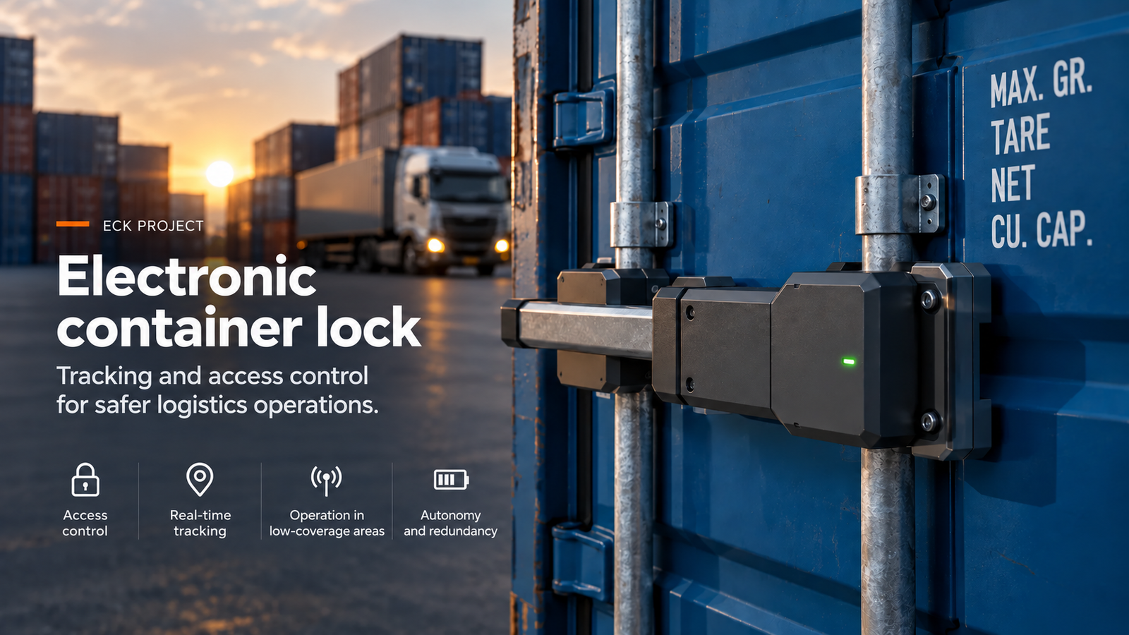 Electronic container lock for tracking and access control